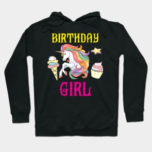 Birthday Girl Unicorn Lovers Gift Idea Hoodie